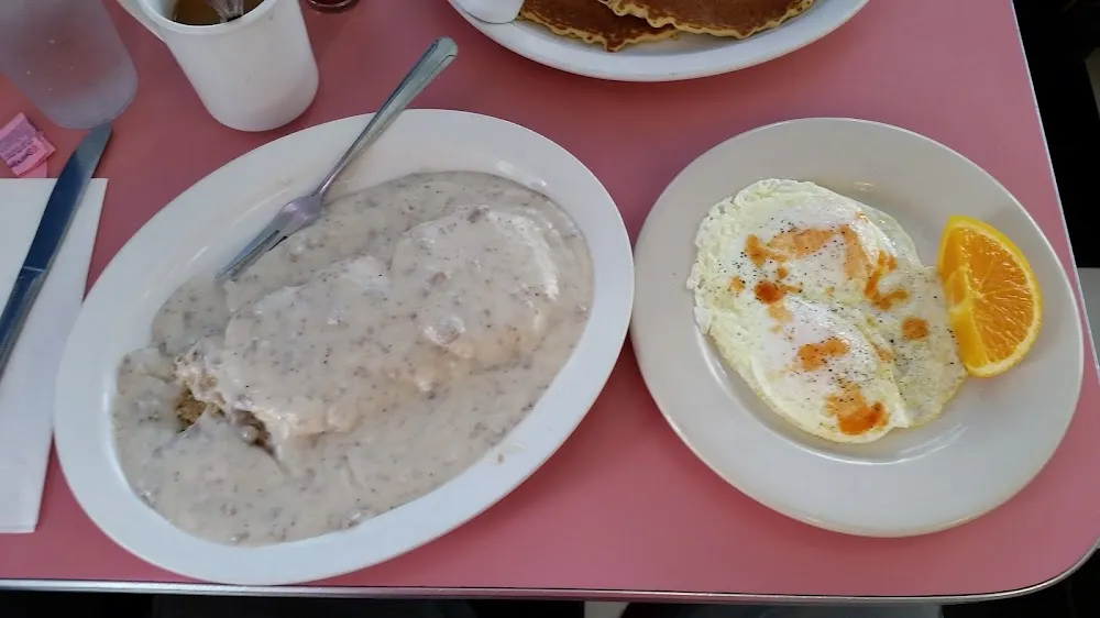 Biscuit and Gravy with Eggs